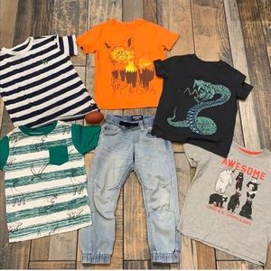 Cat and Jack jeans and shirts.